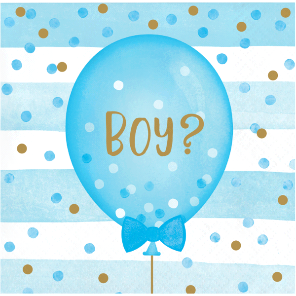 slide 1 of 1, Creative Converting Gender Reveal Balloons Beverage Napkin, 16 ct