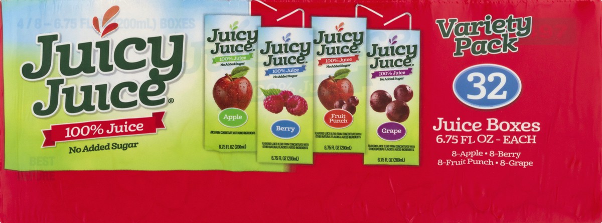 slide 1 of 9, Juicy Juice 32 Pack Variety Pack 100% Juice 32 ea, 32 ct