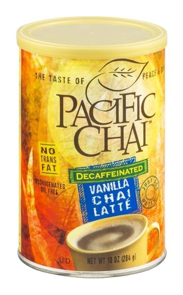 slide 1 of 1, Pacific Chai Chai Latte, Vanilla, Decaffeinated, 10 oz
