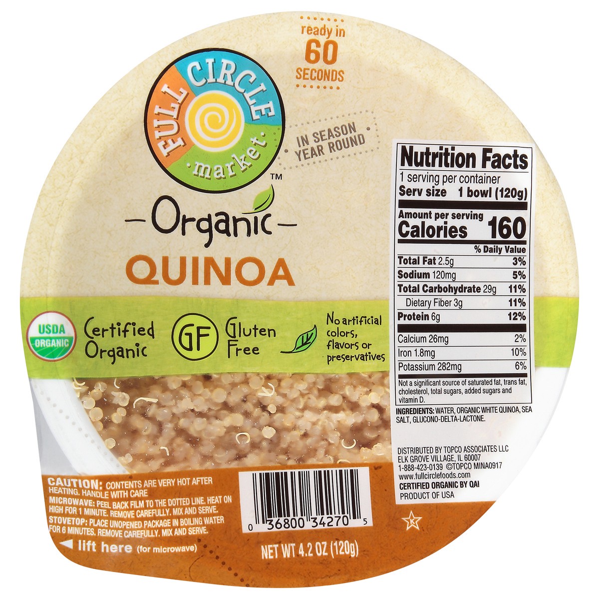 slide 8 of 9, Full Circle Market Organic Quinoa 4.2 oz, 4.2 oz