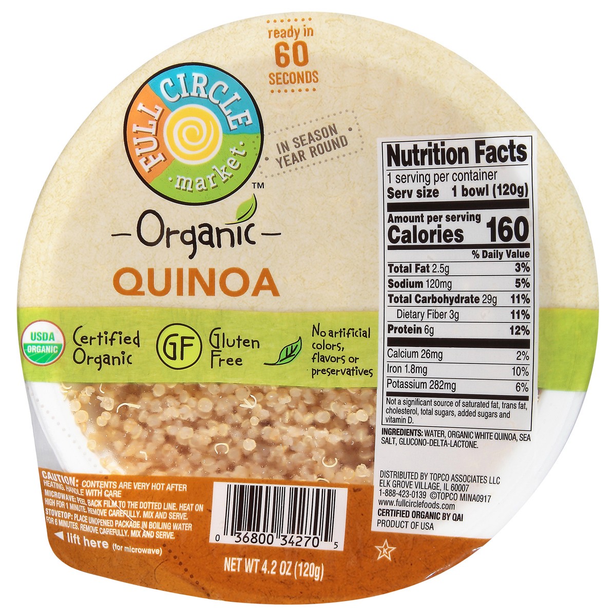 slide 7 of 9, Full Circle Market Organic Quinoa 4.2 oz, 4.2 oz