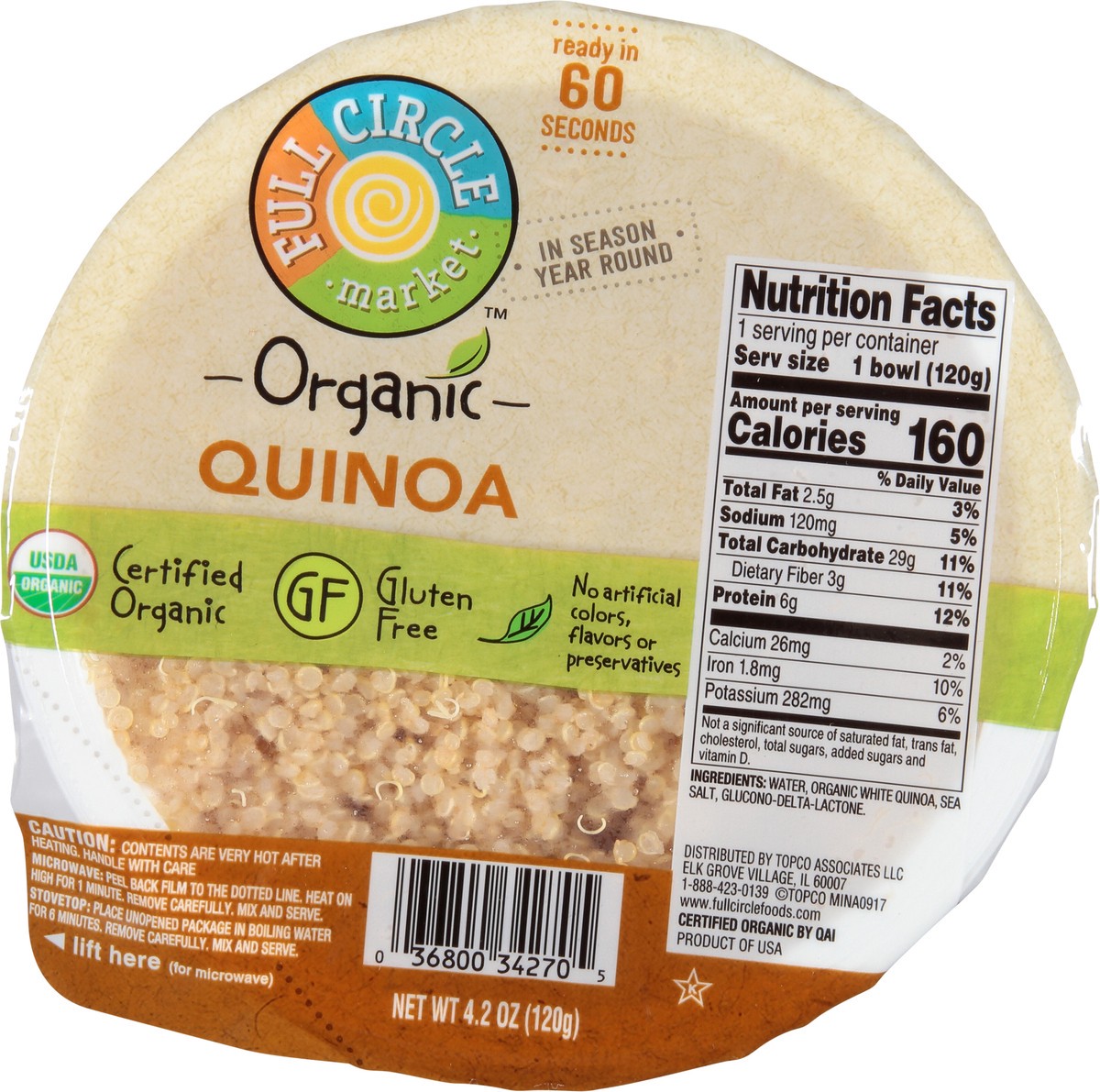 slide 3 of 9, Full Circle Market Organic Quinoa 4.2 oz, 4.2 oz