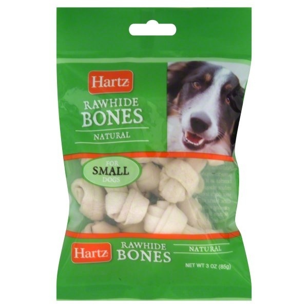slide 1 of 1, Hartz Rawhide Bones For Small Dogs, 3 oz