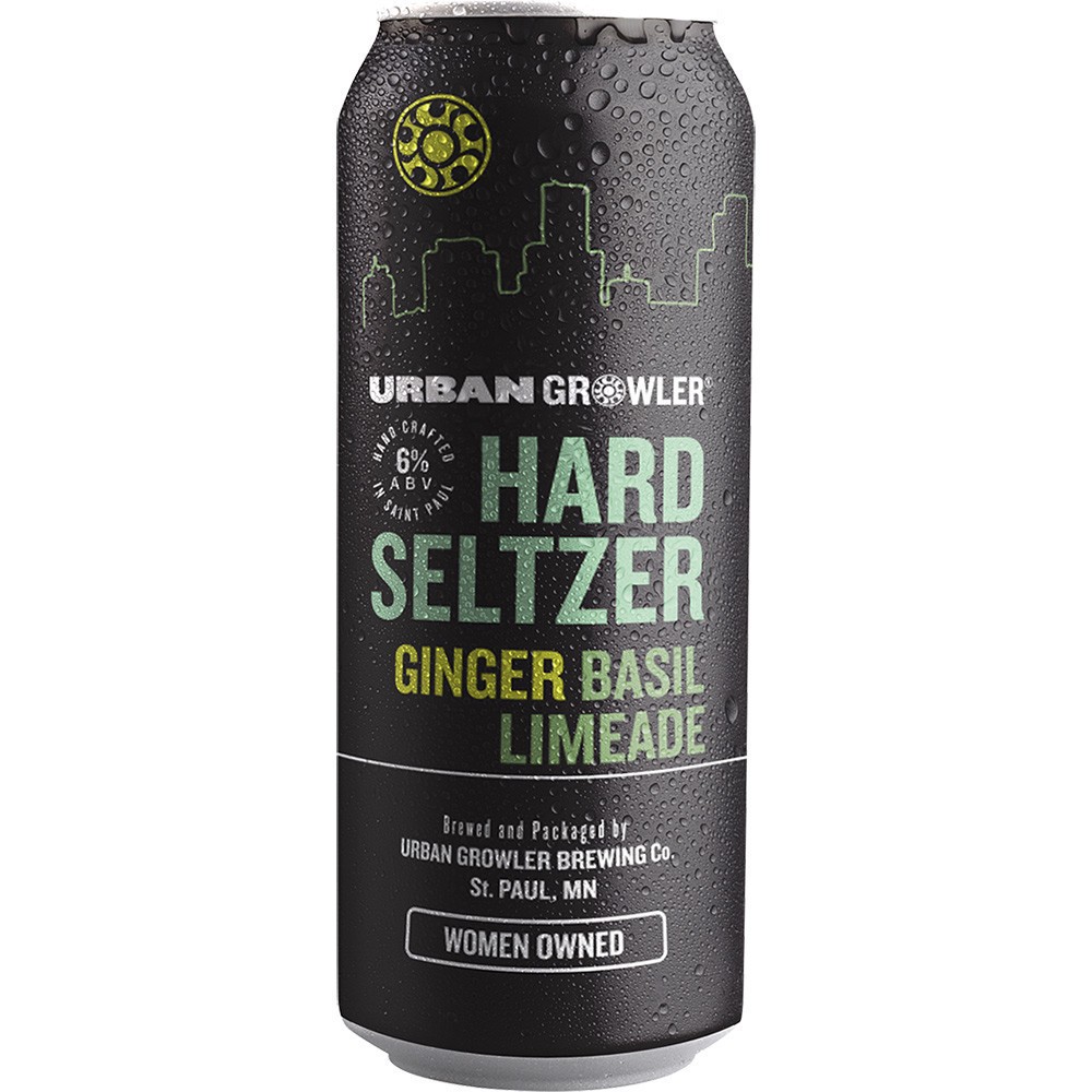 slide 1 of 1, Urban Growler Hard Seltzer Ginger Basil Limeade, 64 fl oz