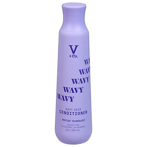 slide 1 of 1, V&co Wavy Hair Conditioner With Peptide Technology 12 Fz - 12 FZ, 12 fl oz
