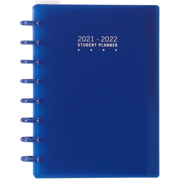 slide 1 of 5, TUL Discbound Weekly/Monthly Student Planner, Junior Size, Blue, July 2021 To June 2022, 1 ct