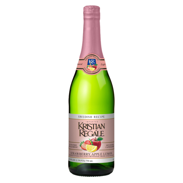 slide 1 of 1, Kristian Regale Strawberry Apple Lemon Sparkling Juice Beverage, 25.4 oz