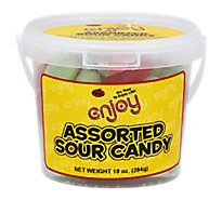 slide 1 of 1, Enjoy Assorted Sour Candy, 10 oz