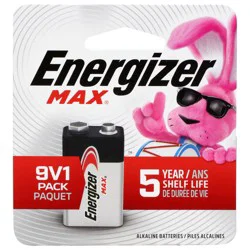 Energizer MAX 9V Batteries (1 Pack), 9 Volt Alkaline Batteries