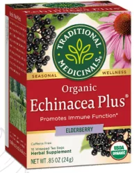 Traditional Medicinals Herbal Tea Organic Seasonal Echinacea Plus Elderberry