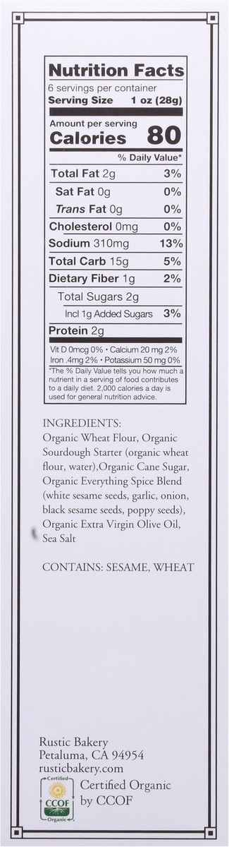 slide 13 of 15, Rustic Bakery Whole Grain Sourdough Lavash, 6 oz