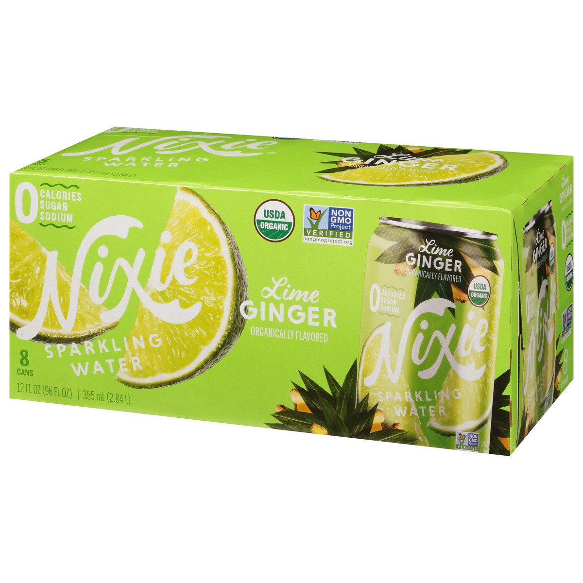 slide 3 of 12, Nixie Lime Ginger Sparkling Water - 96 fl oz, 96 fl oz