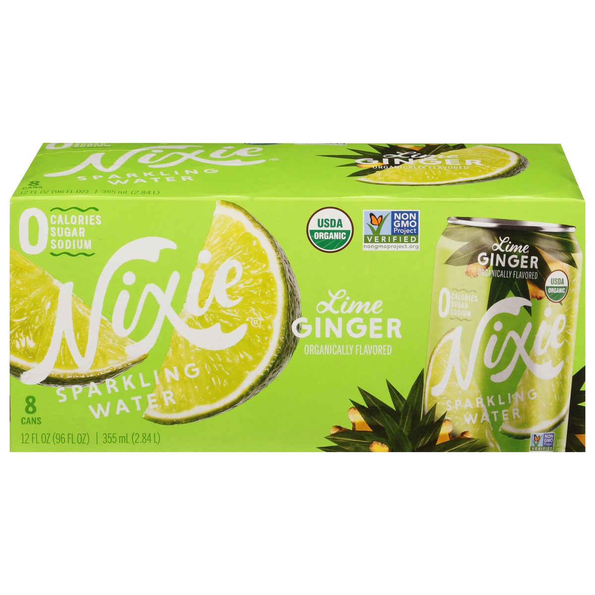 slide 1 of 12, Nixie Lime Ginger Sparkling Water - 96 fl oz, 96 fl oz