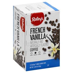 Raleys Raley's Coffee, K-Cup, Onecup, Medium, French Vanilla 12 Ea