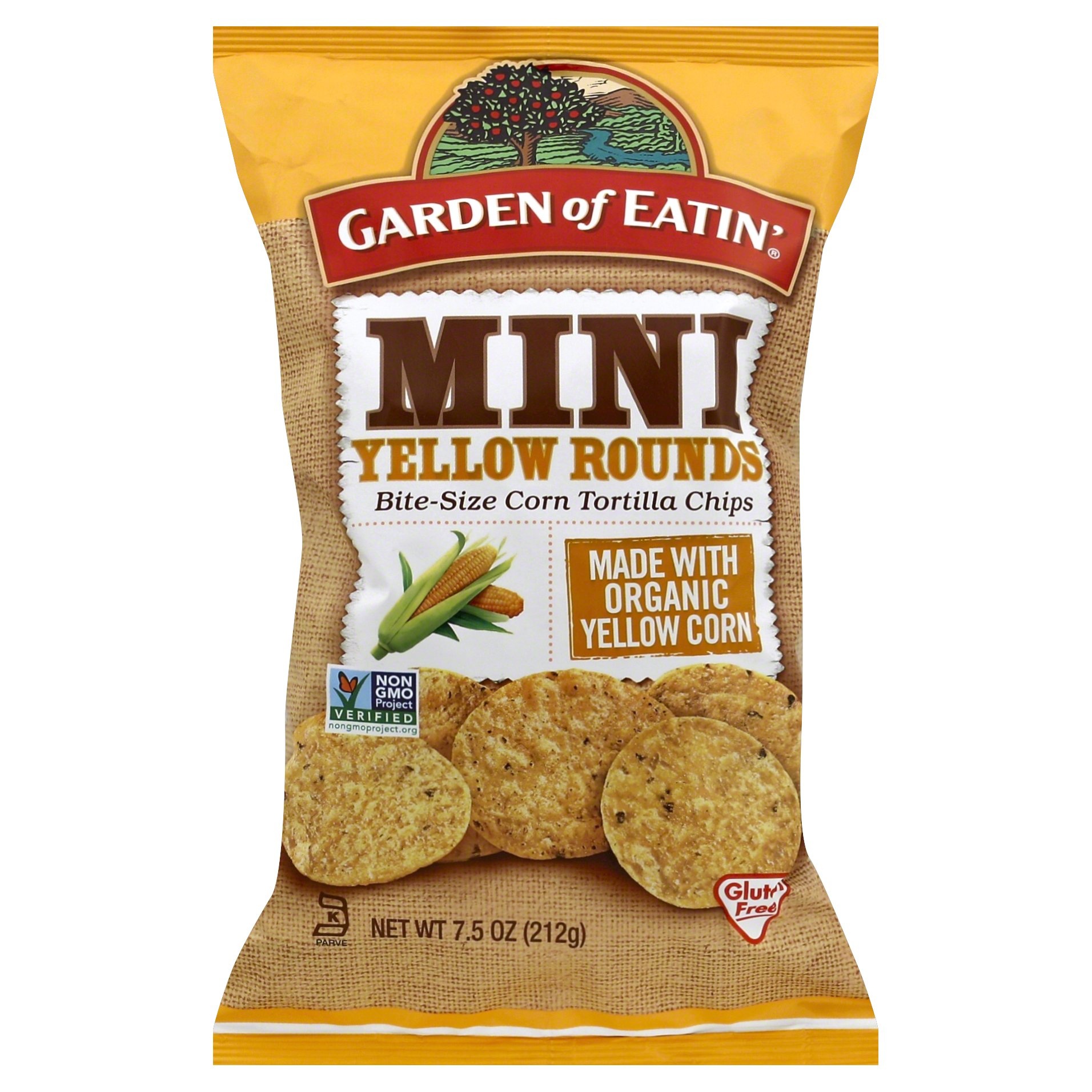 slide 1 of 9, Garden of Eatin' Mini Yellow Corn Tortilla Chips 7.5 oz. Bag, 7.5 oz