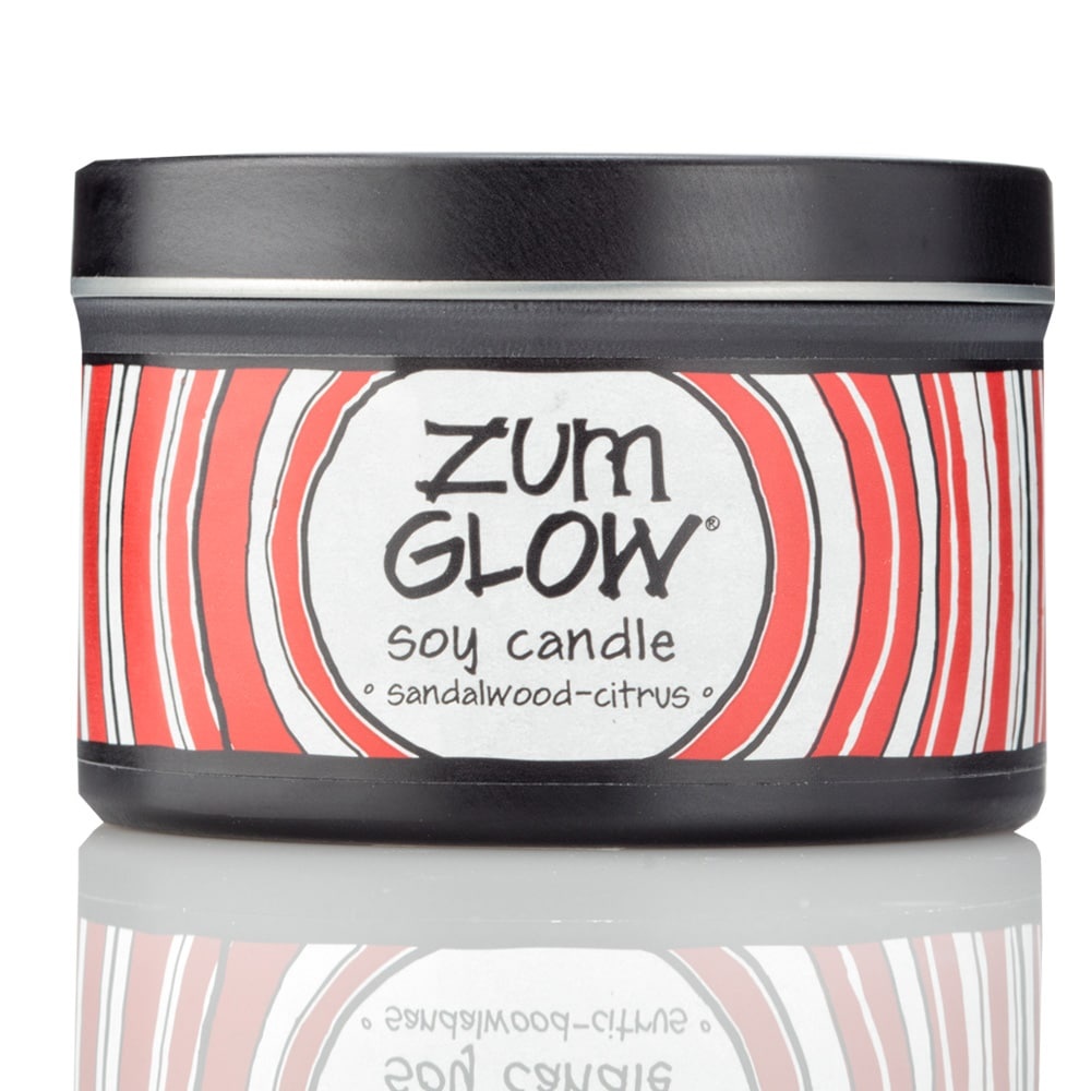 slide 1 of 1, Zum Glow Sandalwood Citrus Soy Candle, 7 oz