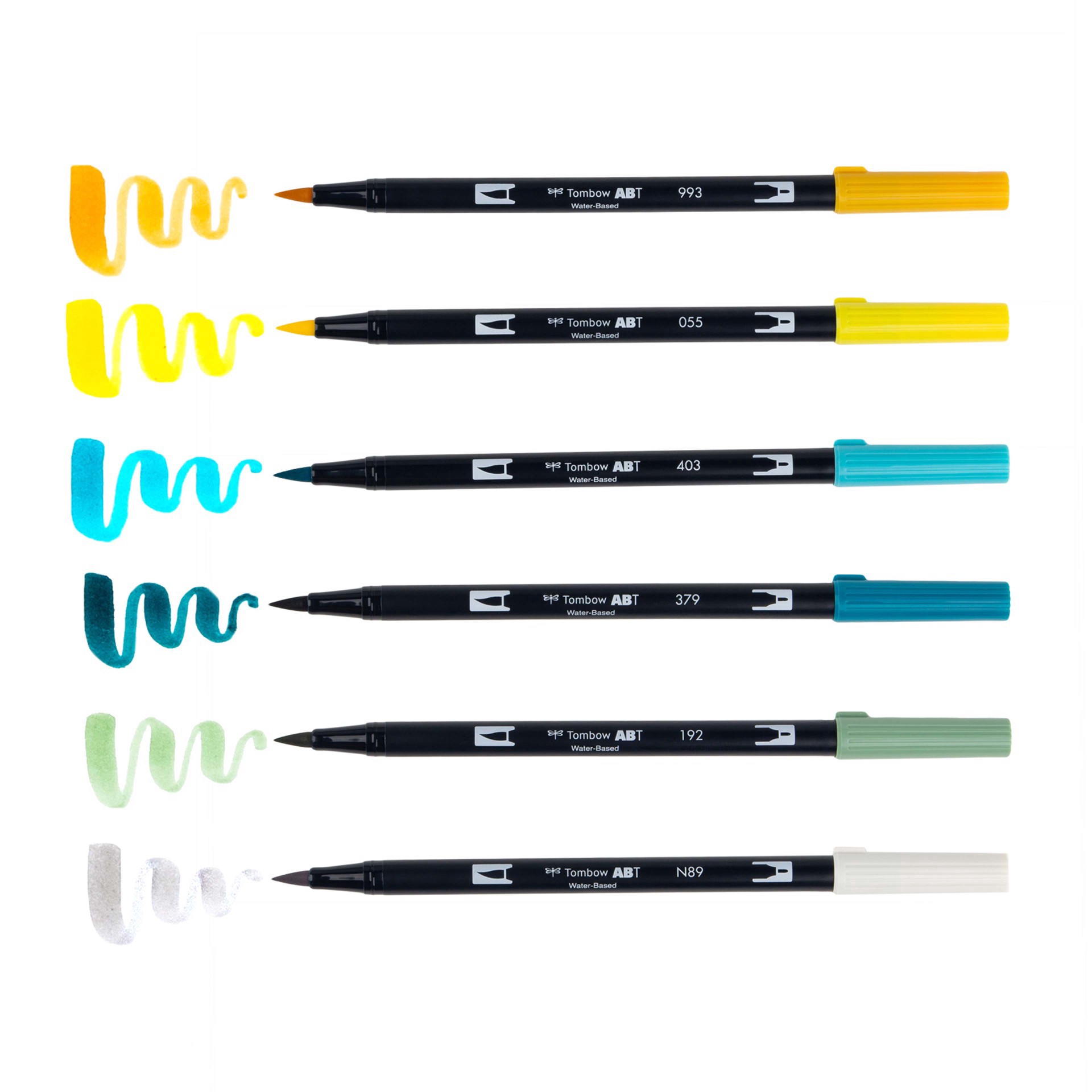 slide 9 of 9, Tombow Lemon Squeezy Dual Brush Pen Set, 6 ct