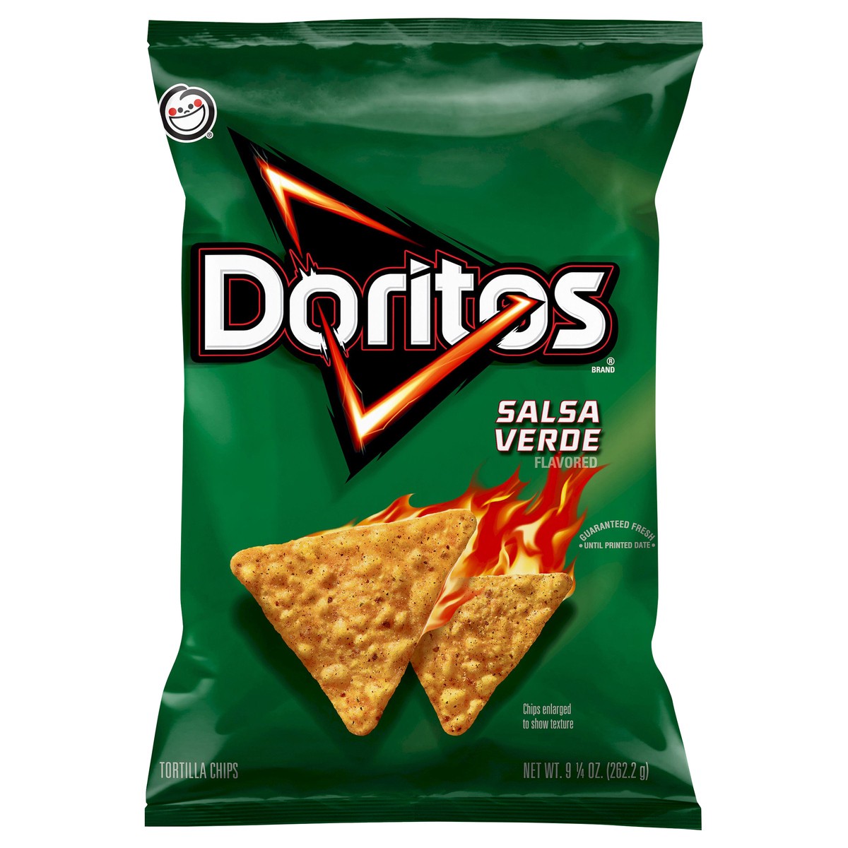 slide 2 of 7, Doritos Tortilla Chips Salsa Verde Flavored 9 1/4 Oz, 9.25 oz