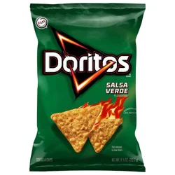 Doritos Tortilla Chips Salsa Verde Flavored 9 1/4 Oz