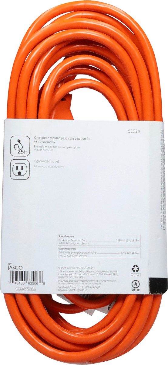 slide 5 of 9, General Electric 25Ft Heavy Duty Extension Cord, 25 ft