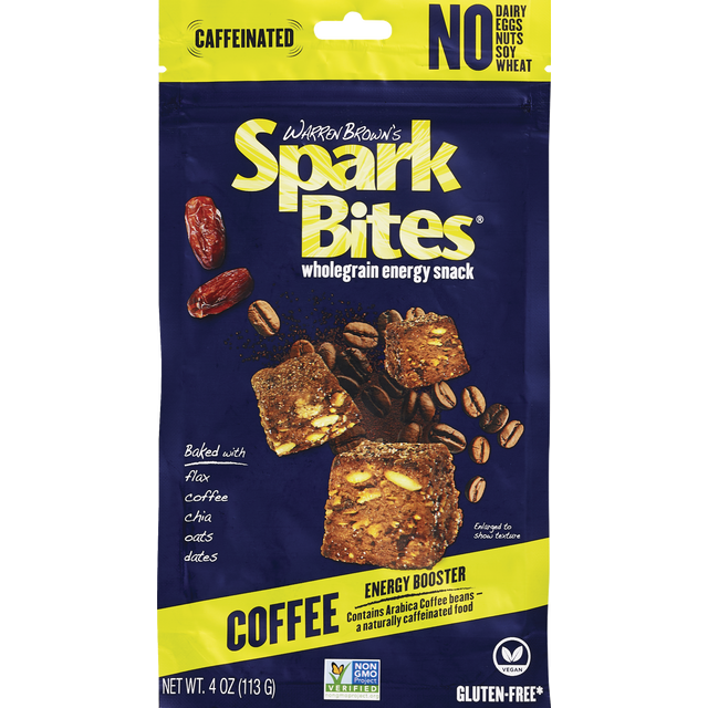 slide 1 of 1, Warren Brown's Spark Bites Coffee Energy Snack, 4 oz