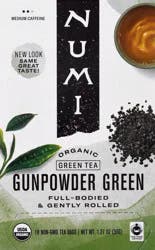 Numi Organic Gunpowder Green Tea Bags - 18 ct