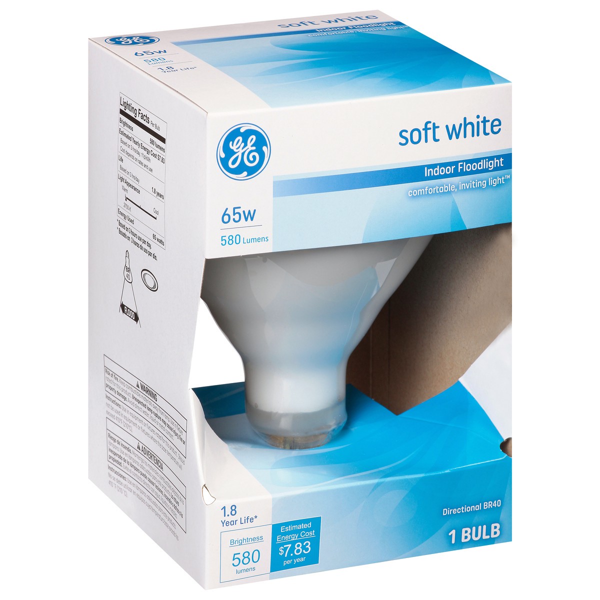 slide 9 of 12, GE Indoor Floodlight Soft White 65 Watts Light Bulb 1 ea, 1 ct