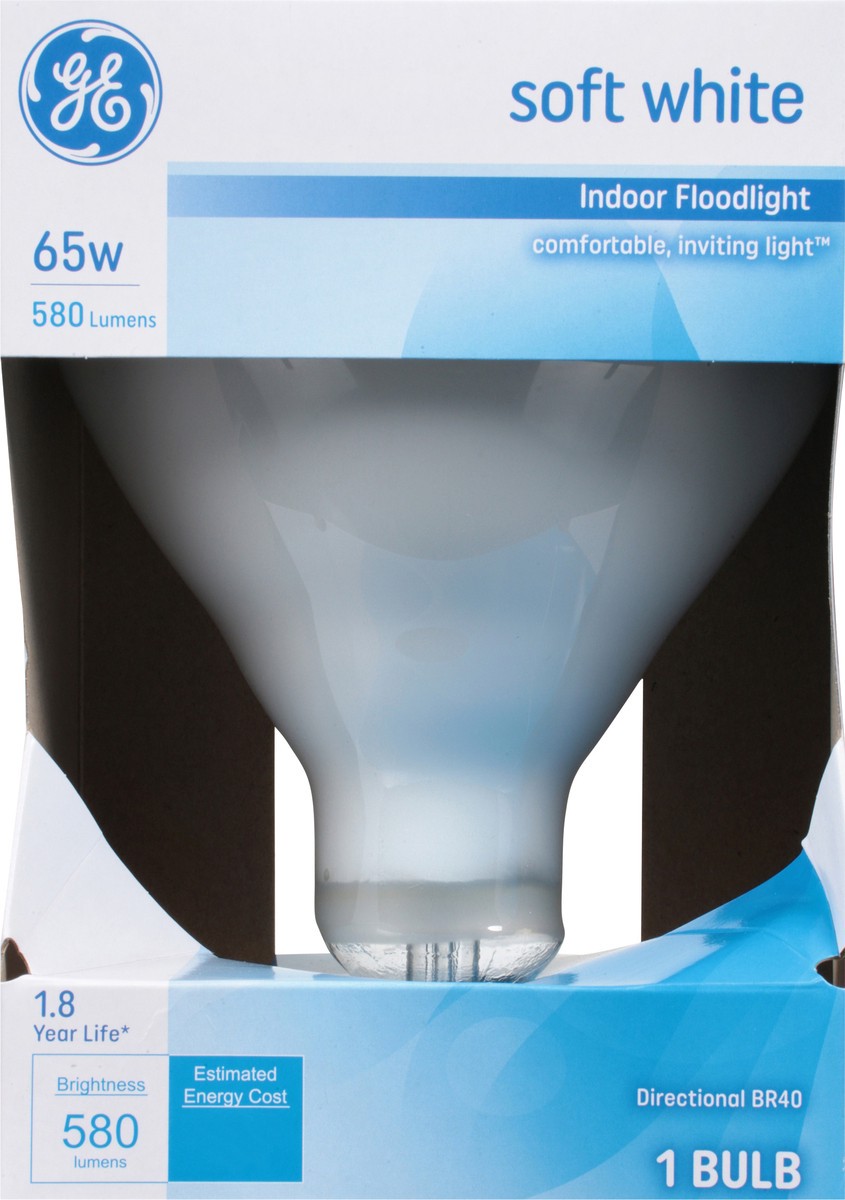 slide 10 of 12, GE Indoor Floodlight Soft White 65 Watts Light Bulb 1 ea, 1 ct