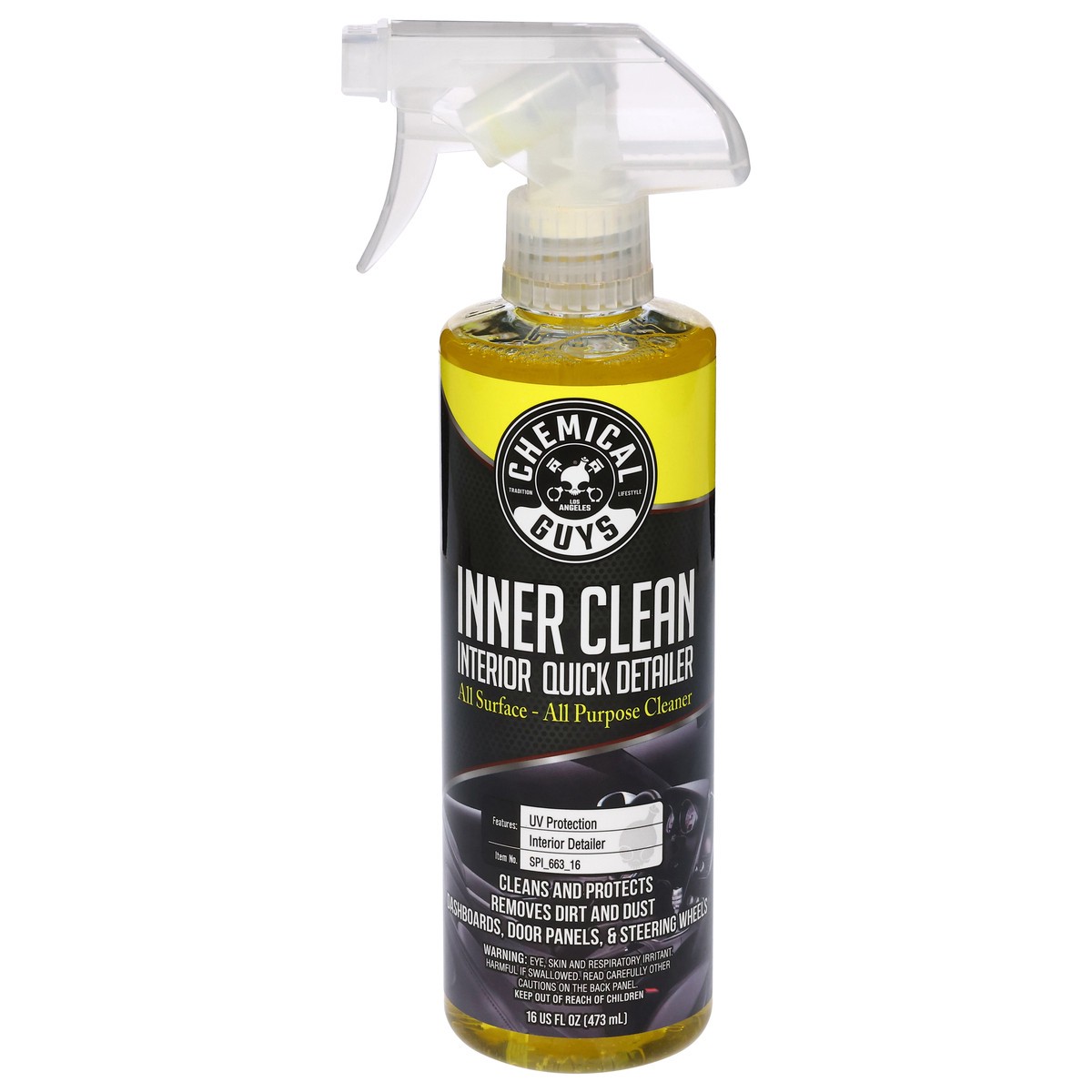 slide 1 of 12, Chemical Guys InnerClean Baby Powder Scent Quick Detailer & Protectant, 16 oz