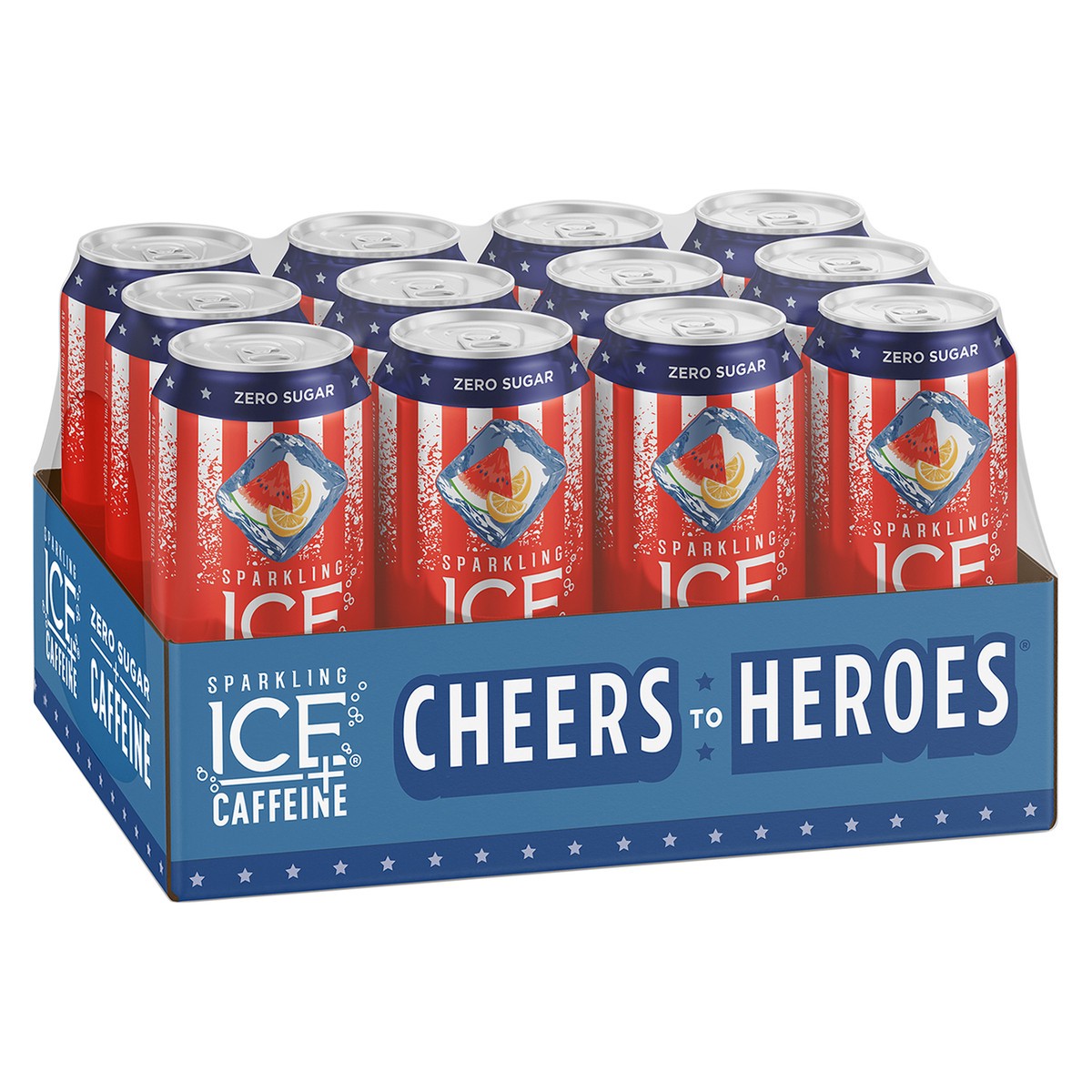 slide 4 of 6, Sparkling Ice +Caffeine Watermelon Lemonade - 192 fl oz, 192 fl oz