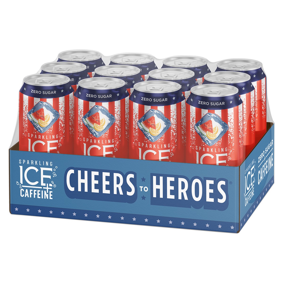 slide 5 of 6, Sparkling Ice +Caffeine Watermelon Lemonade - 192 fl oz, 192 fl oz