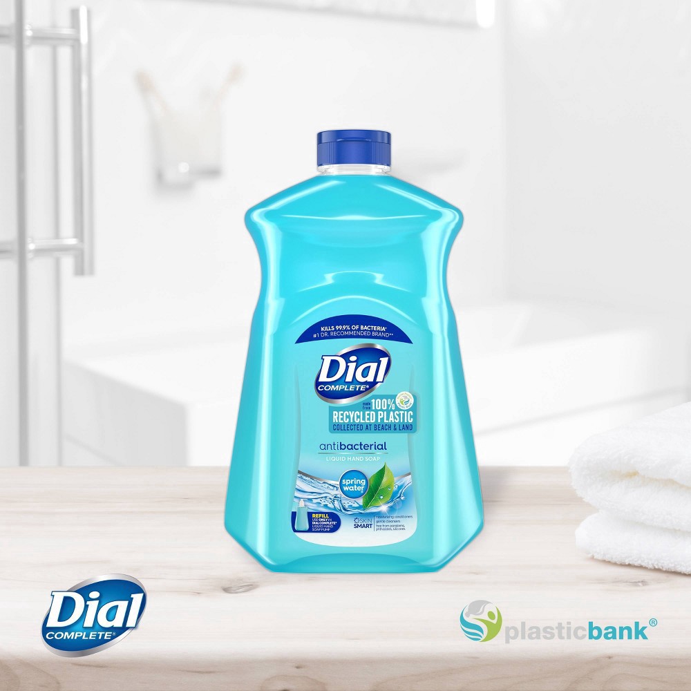 slide 19 of 19, Dial Complete Antibacterial Liquid Hand Soap Refill, Spring Water, 52 fl oz, 52 oz