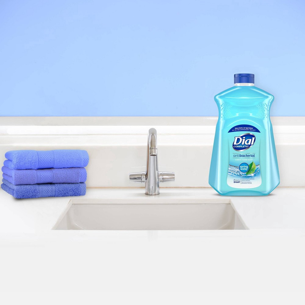 slide 13 of 19, Dial Complete Antibacterial Liquid Hand Soap Refill, Spring Water, 52 fl oz, 52 oz