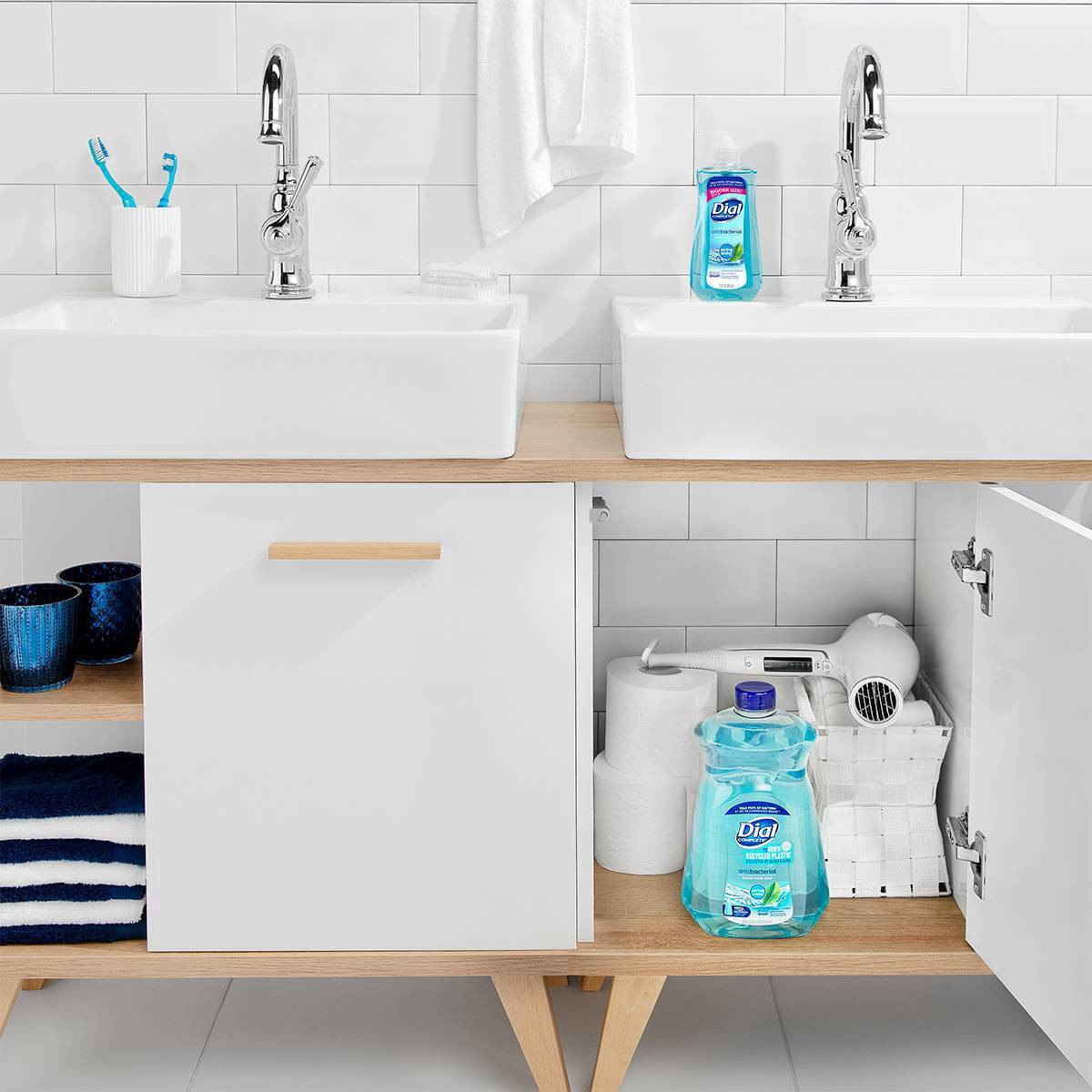 slide 6 of 19, Dial Complete Antibacterial Liquid Hand Soap Refill, Spring Water, 52 fl oz, 52 oz