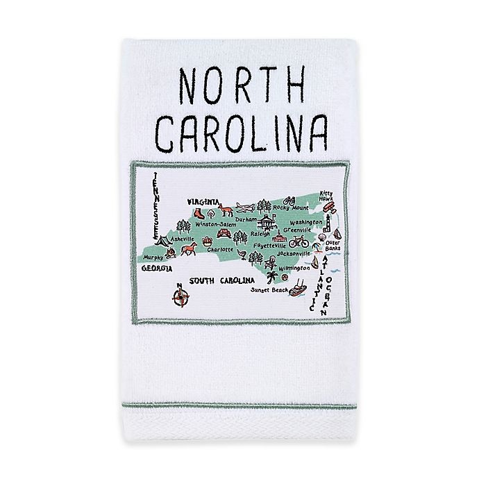 slide 1 of 1, Avanti My Place North Carolina Hand Towel - White, 1 ct