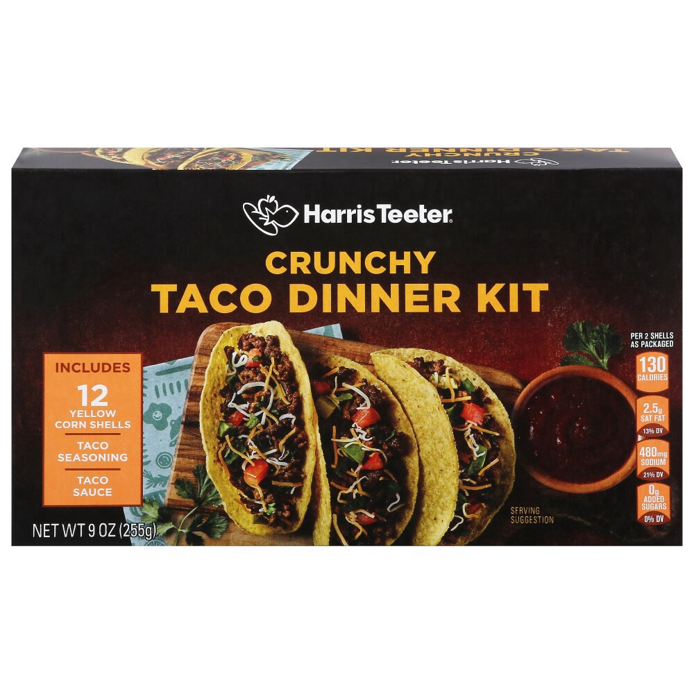 slide 2 of 2, Harris Teeter® Crunchy Taco Dinner Kit, 9 oz