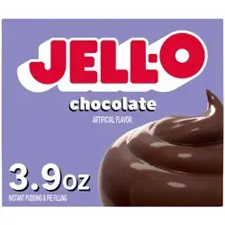 Jell-O Chocolate Artificially Flavored Instant Pudding & Pie Filling Mix, 3.9 oz. Box