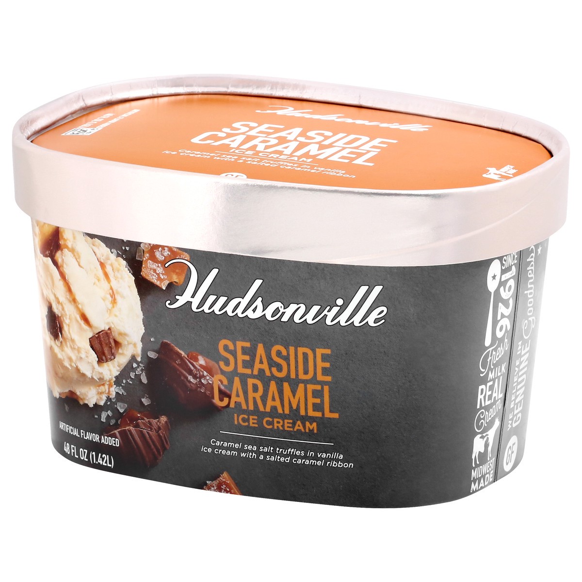 slide 7 of 9, Hudsonville Seaside Caramel Ice Cream 48 oz, 48 oz