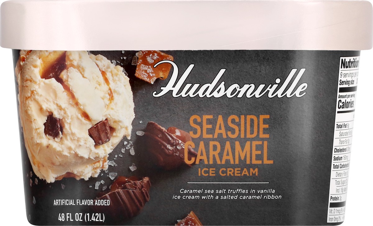 slide 4 of 9, Hudsonville Seaside Caramel Ice Cream 48 oz, 48 oz