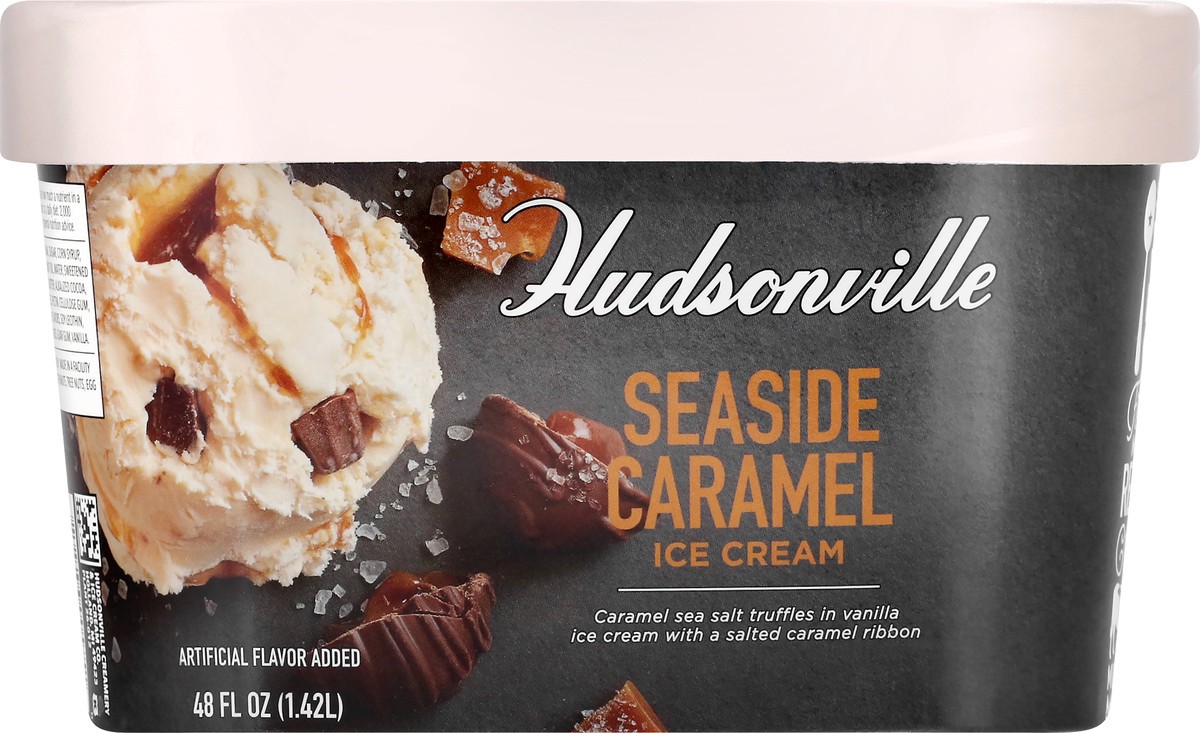 slide 3 of 9, Hudsonville Seaside Caramel Ice Cream 48 oz, 48 oz