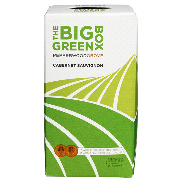 slide 1 of 6, Pepperwood Grove Big Green Box Cabernet Sauvignon Wine, 3 liter