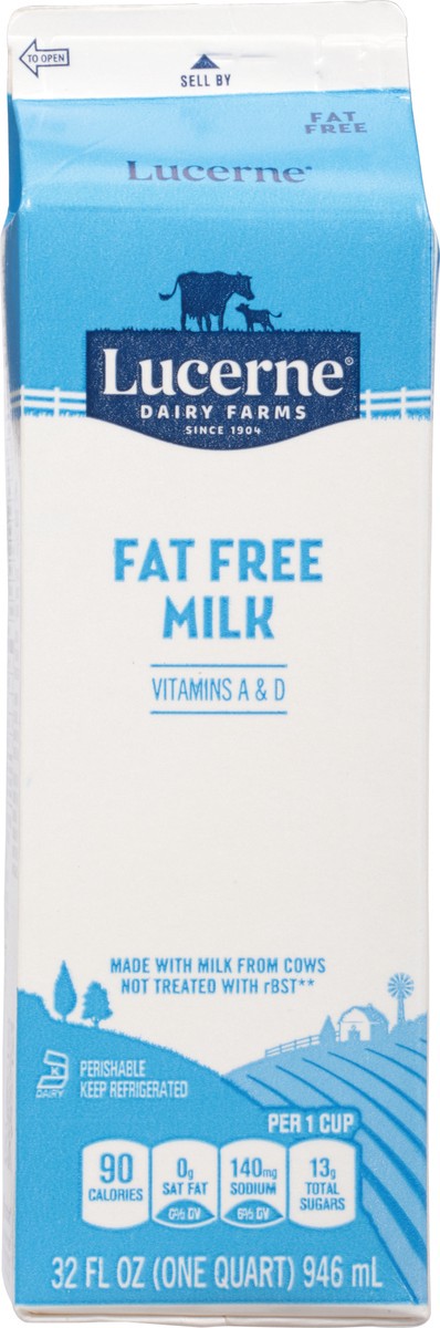 slide 4 of 9, Lucerne Fat Free Milk - 1 Quart, 32 oz