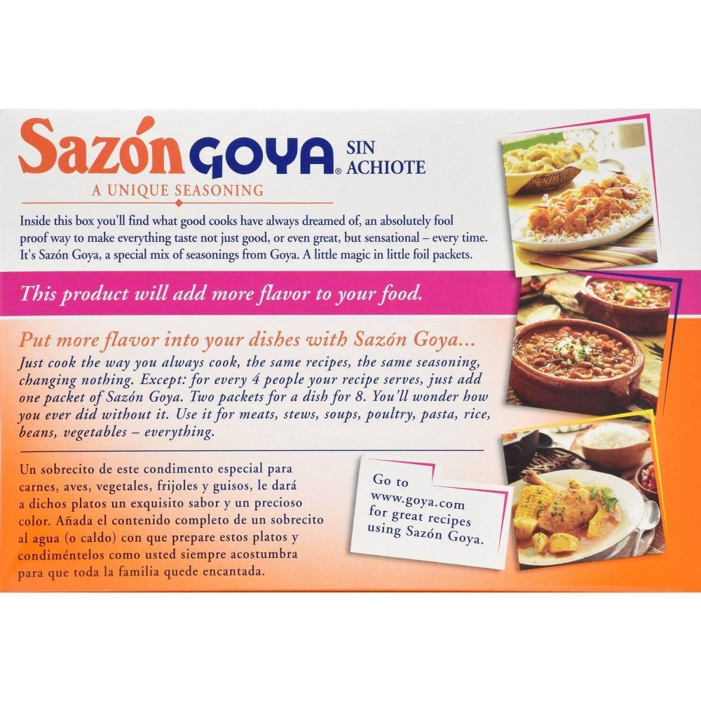 slide 2 of 5, Sazon Goya Unique Seasoning without Annatto, 3.52 oz