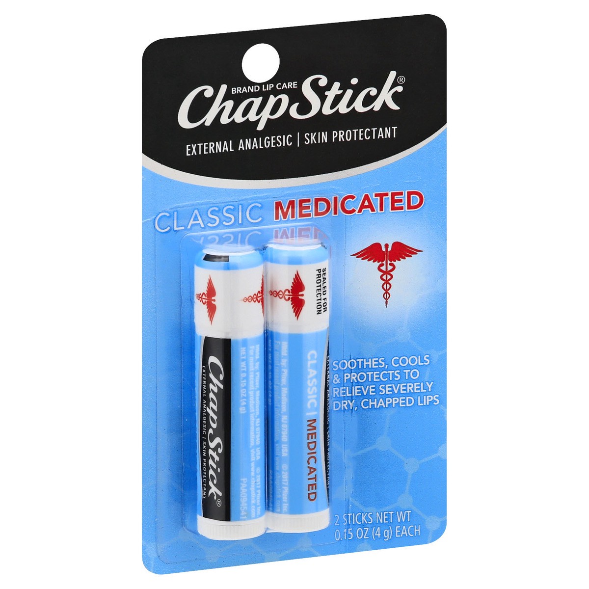 slide 2 of 9, ChapStick Classic Medicated Lip Balm 2 ea, 2 ct