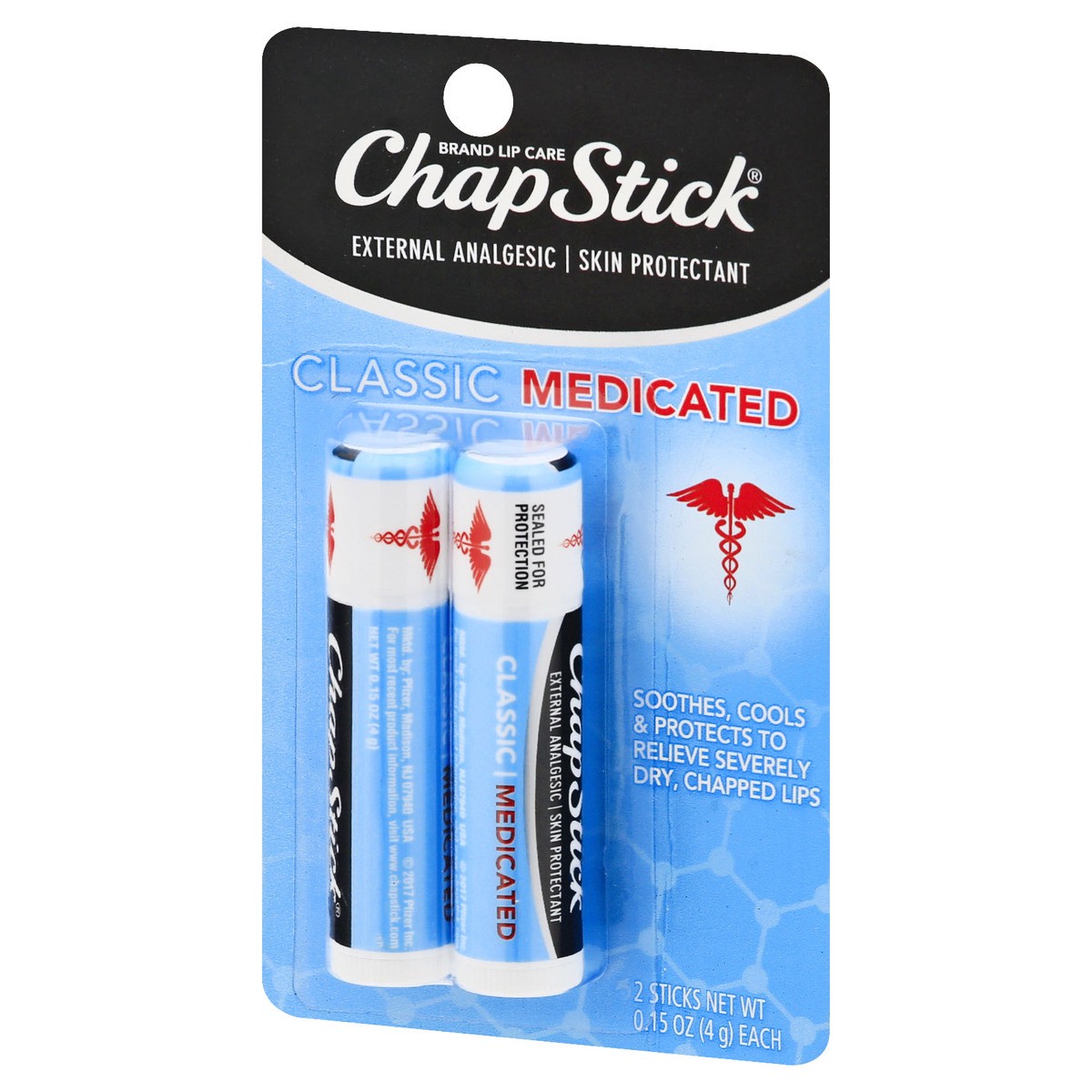 slide 3 of 9, ChapStick Classic Medicated Lip Balm 2 ea, 2 ct