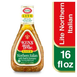 Ken's Steak House Lite Northern Italian with Basil & Romano Dressing & Marinade 16 fl oz