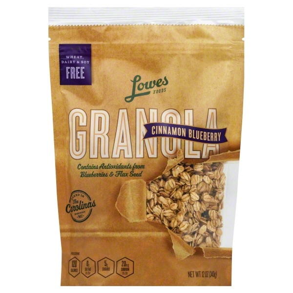 slide 1 of 1, Lowes Foods Granola Cinnamon Blueberry, 12 oz