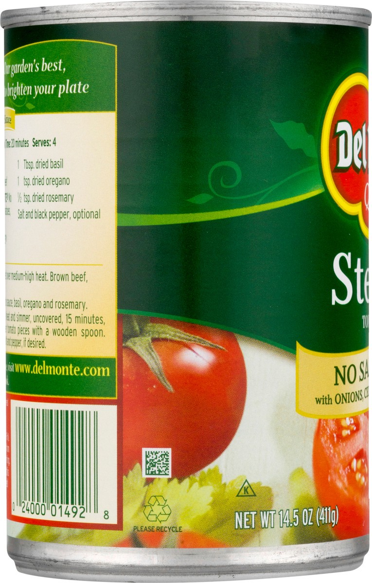 slide 6 of 12, Del Monte No Salt Added Stewed Tomatoes 14.5 oz, 14.5 oz