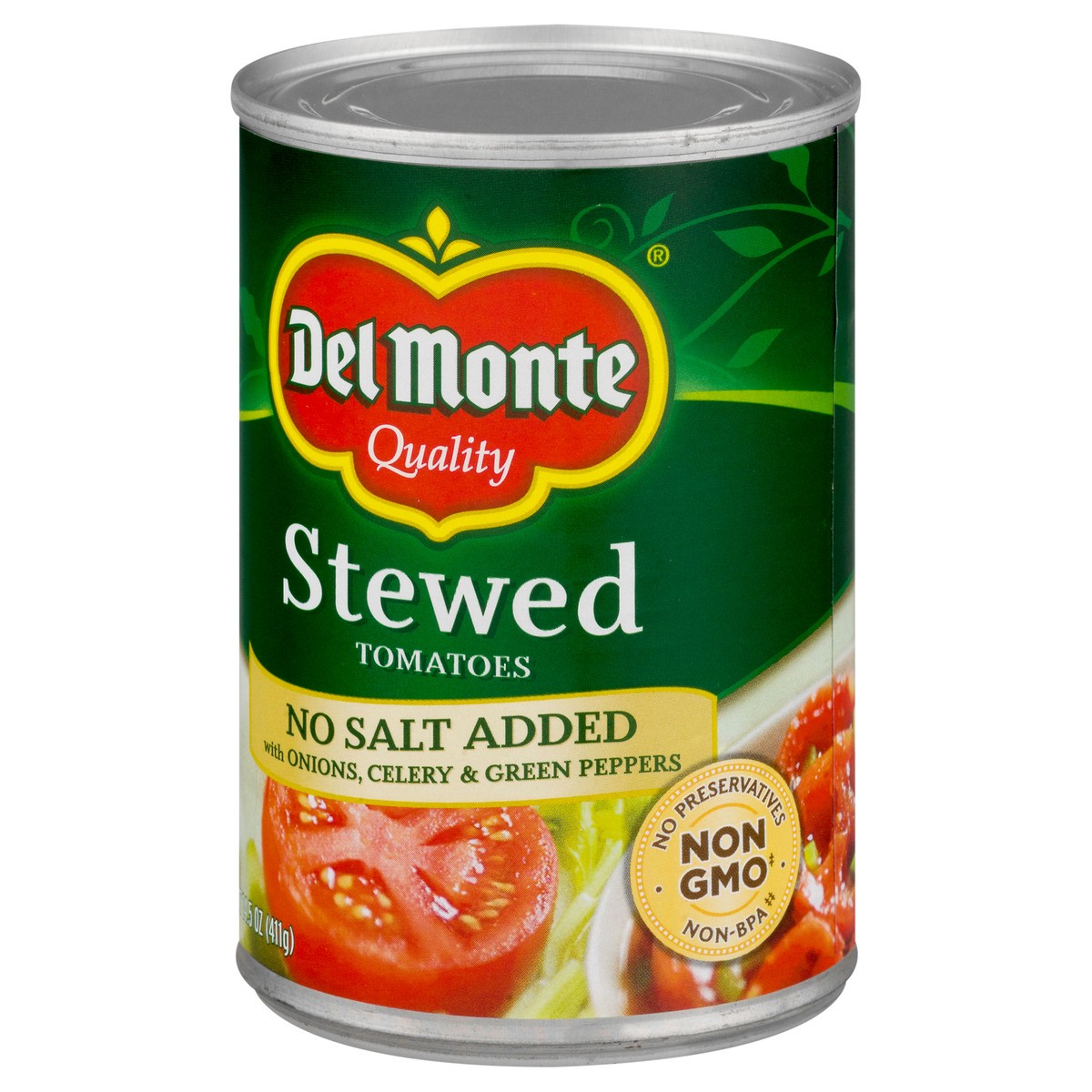 slide 7 of 12, Del Monte No Salt Added Stewed Tomatoes 14.5 oz, 14.5 oz