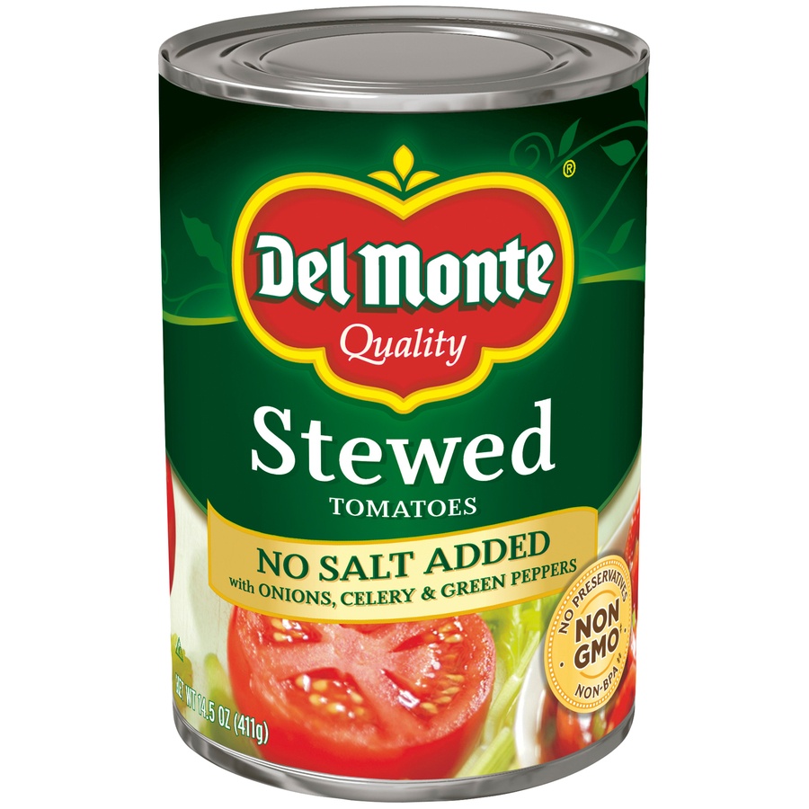 Del Monte No Salt Added Stewed Tomatoes With Onions, Celery & Green